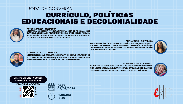 Roda de Conversa Debate a Decolonialidade no Currículo e Políticas Educacionais